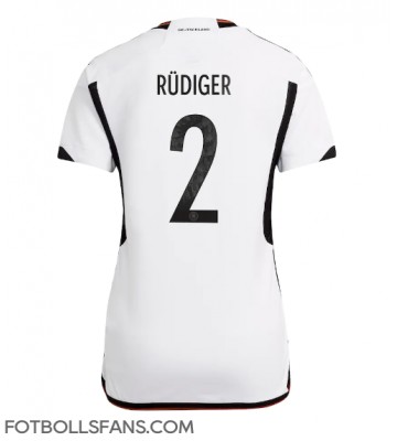 Tyskland Antonio Rudiger #2 Replika Hemmatröja Damer VM 2022 Kortärmad